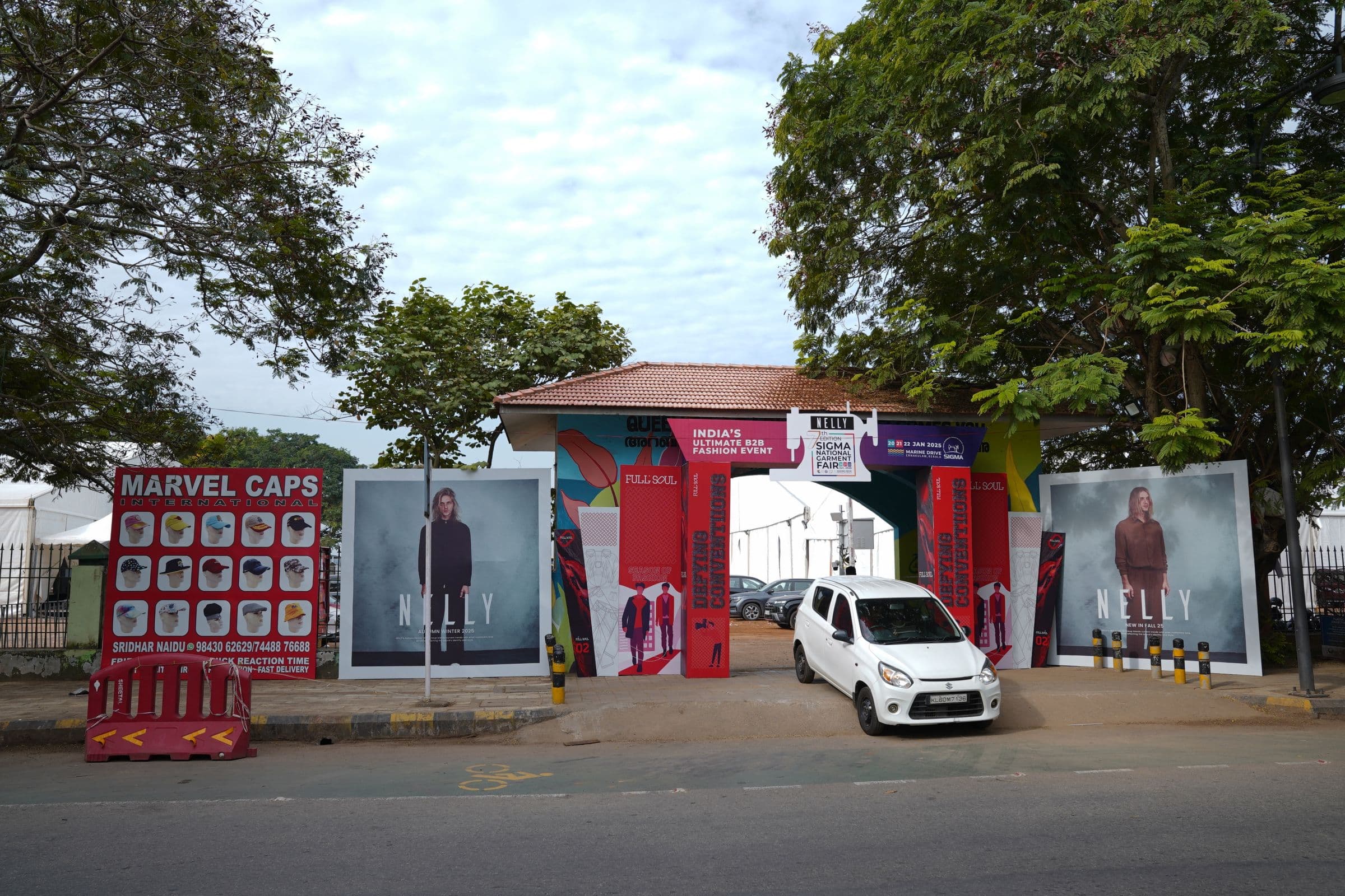 A branded exhibition entrance built by XES