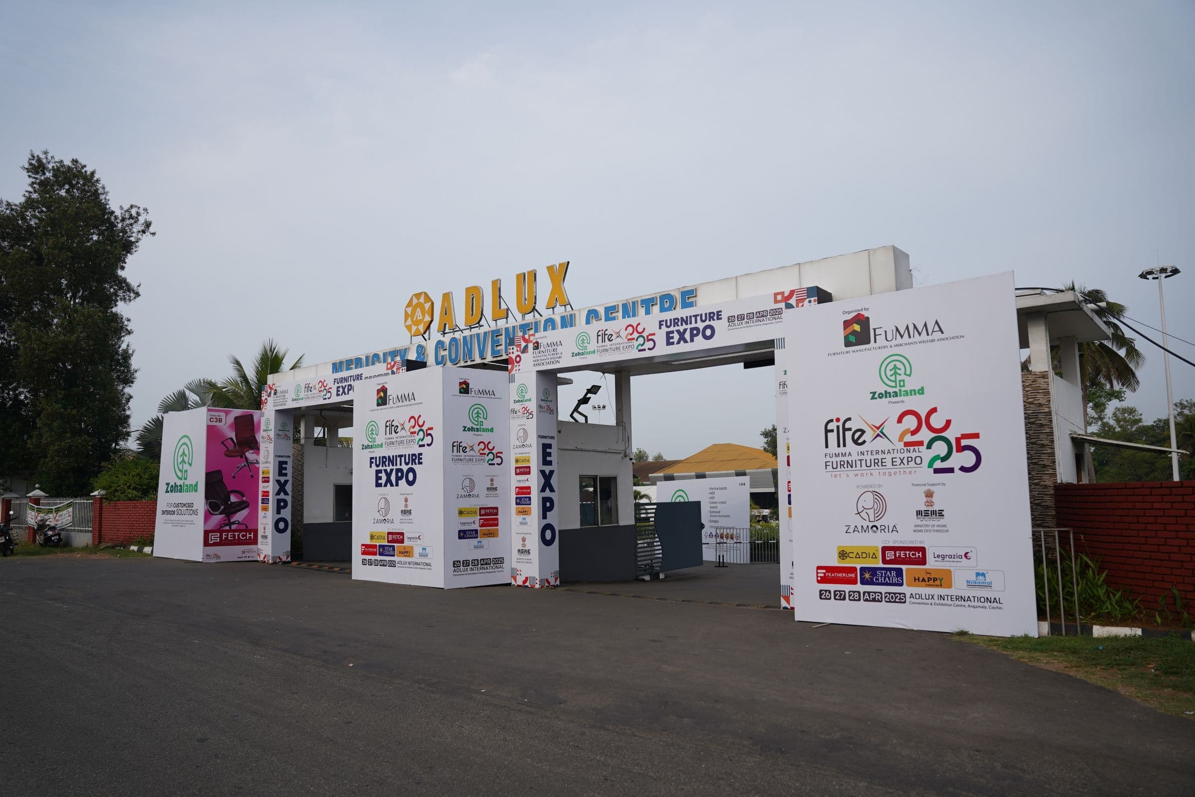 The FIFEX 2025 entrance and branding at Adlux Convention Centre