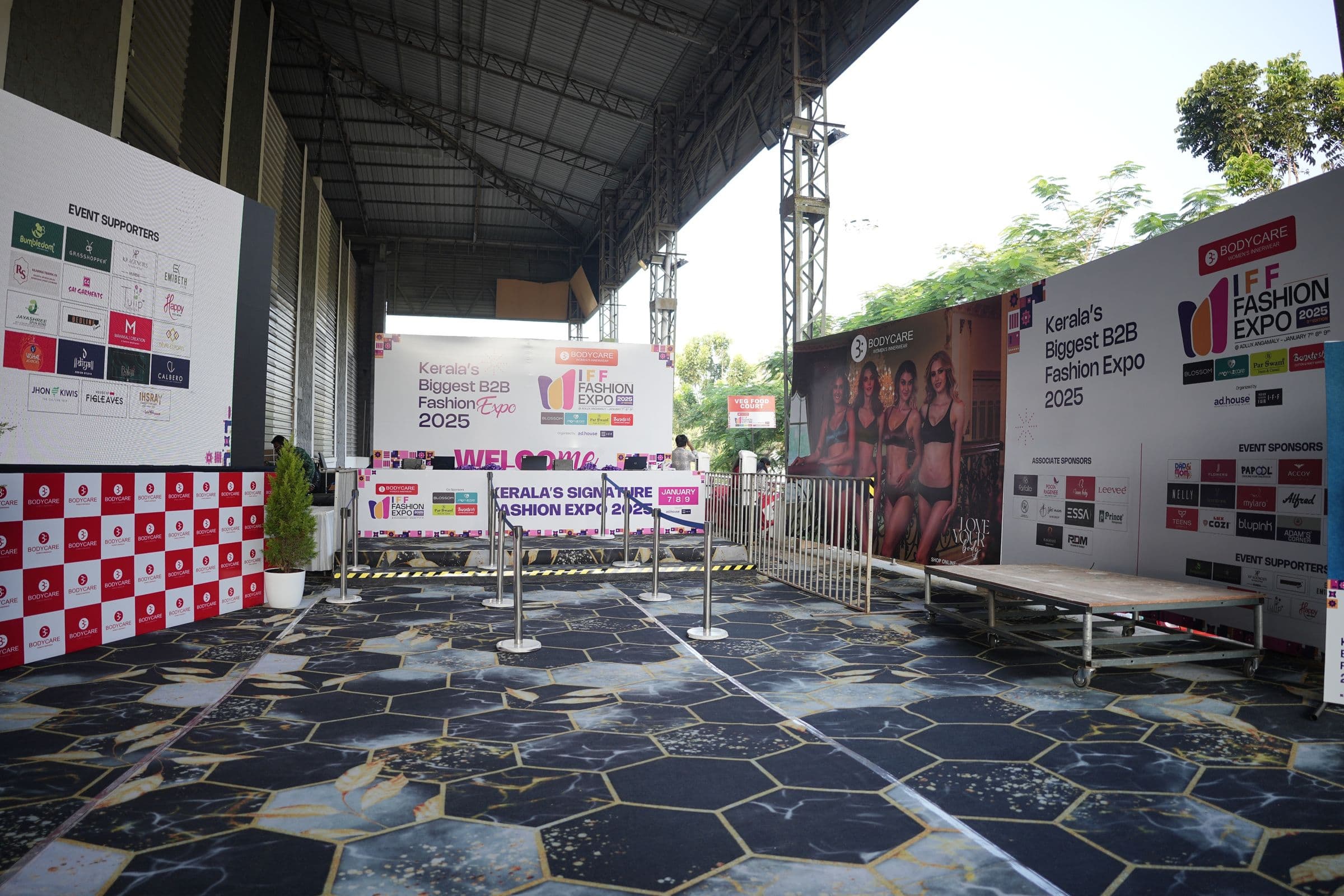 The welcome stage and backdrops at IFF Fashion Expo 2025