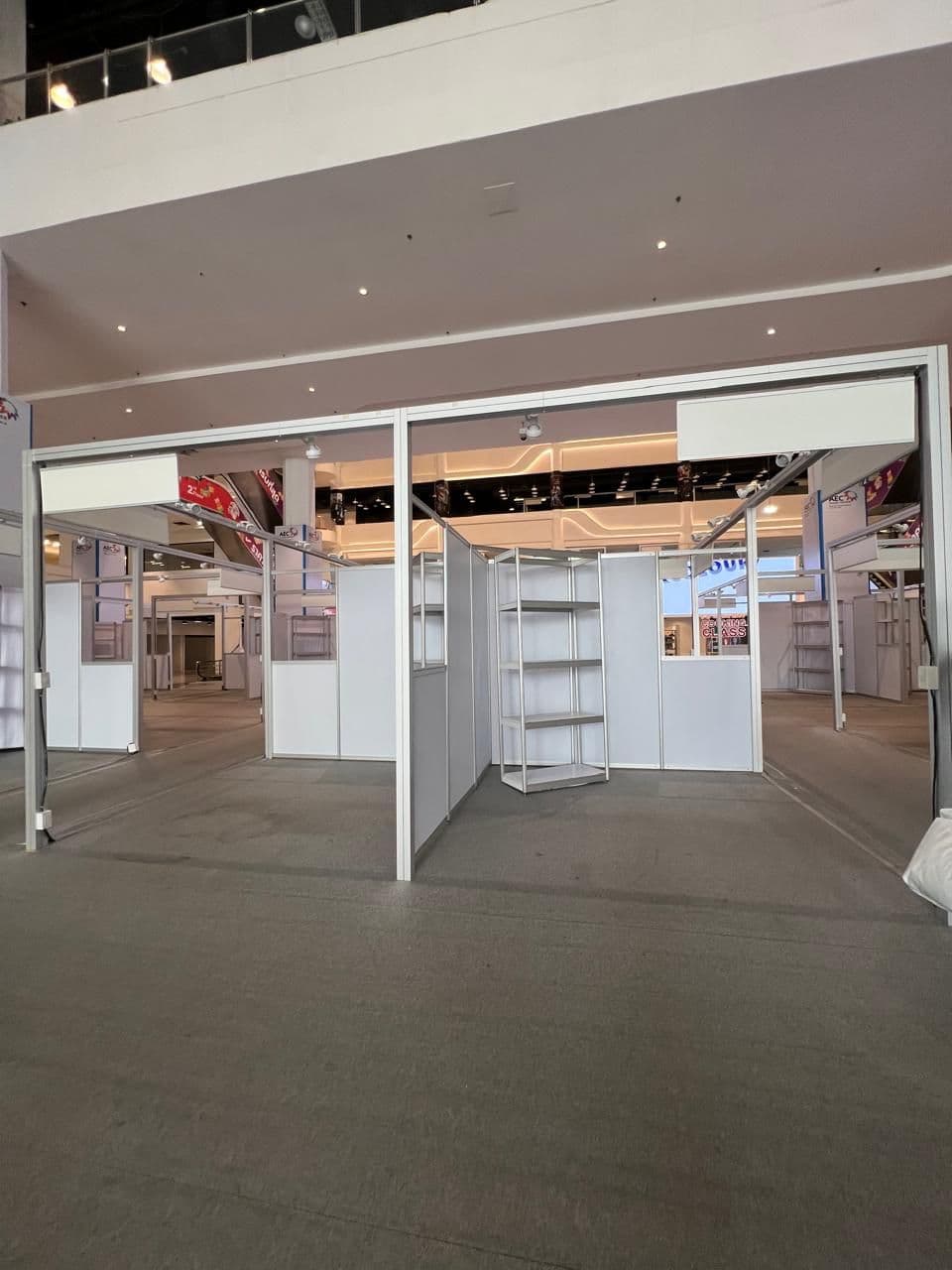 An exhibition booth shell built abroad