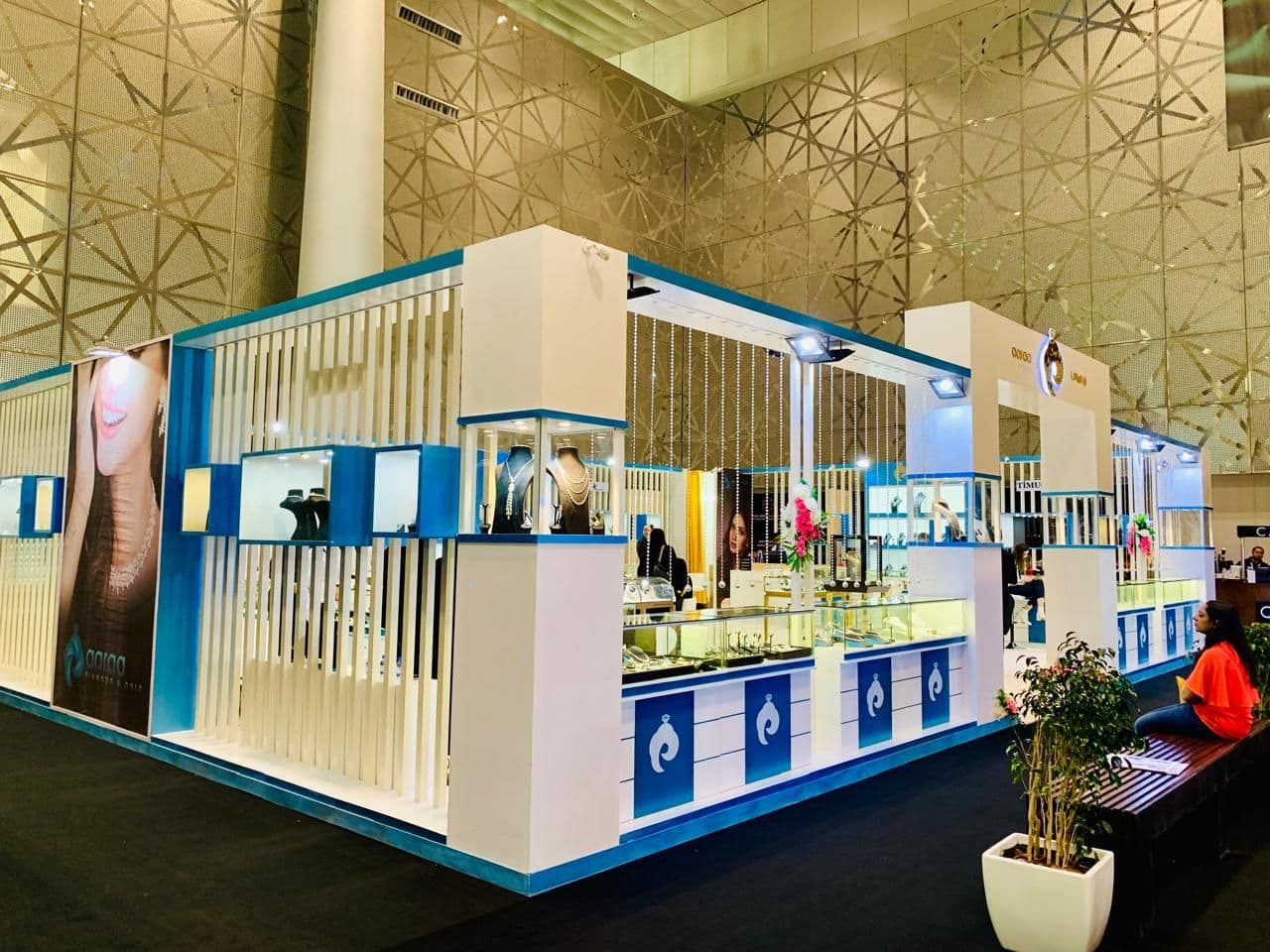 Jewellery stalls built for the Doha Jewellery & Watches Exhibition