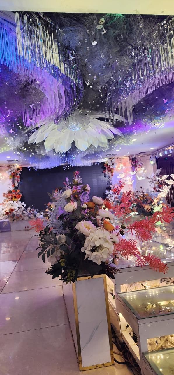 A floral installation produced for an event abroad