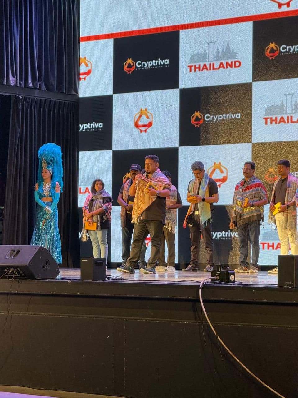 A stage presentation at an XES event in Thailand