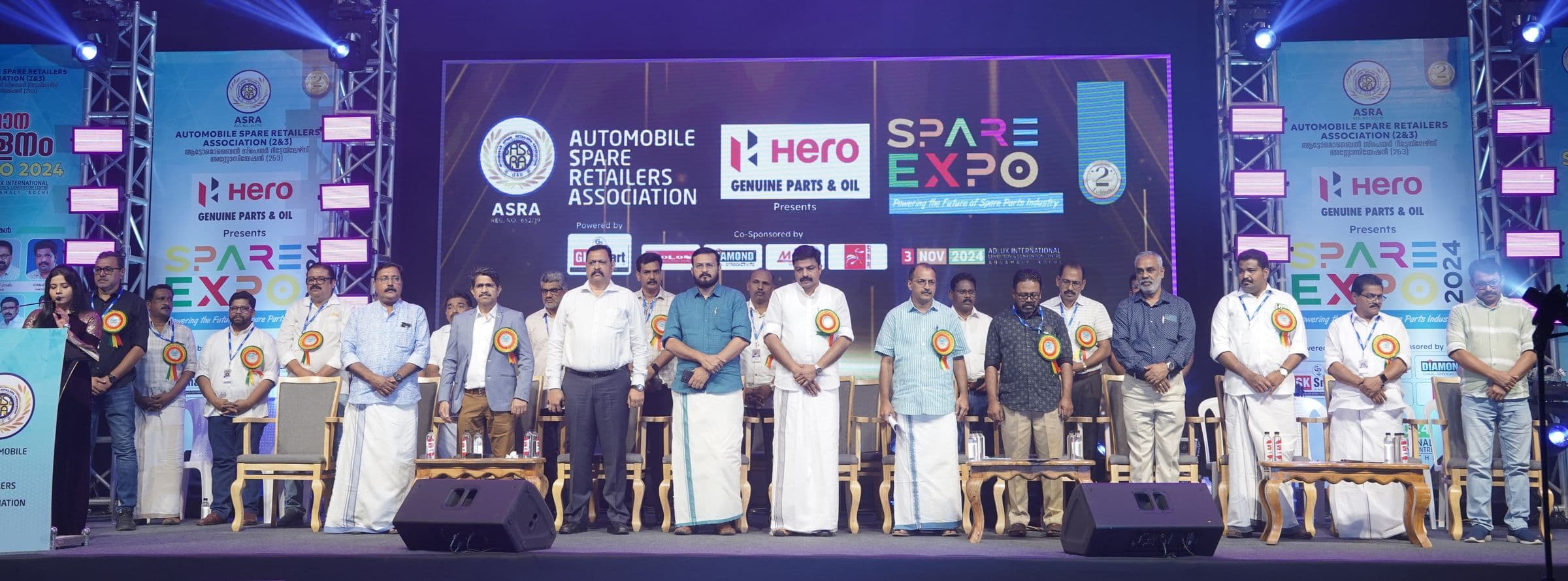 The inaugural stage at Spare Expo with branded LED backdrops
